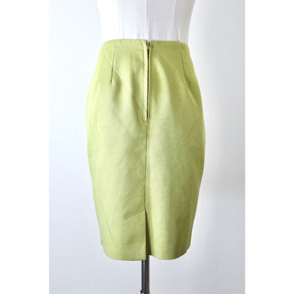 Vintage 1970s Maren Size 10 Mod Go-Go Girl Mini Skirt Chartreuse Green - Picture 7 of 12